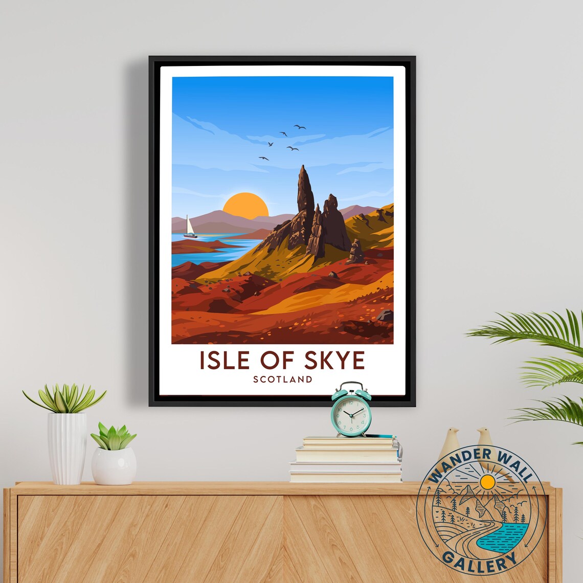 Isle of Skye Scotland Rocky Pinnacles Ram Golden Sunset Poster - Image 5