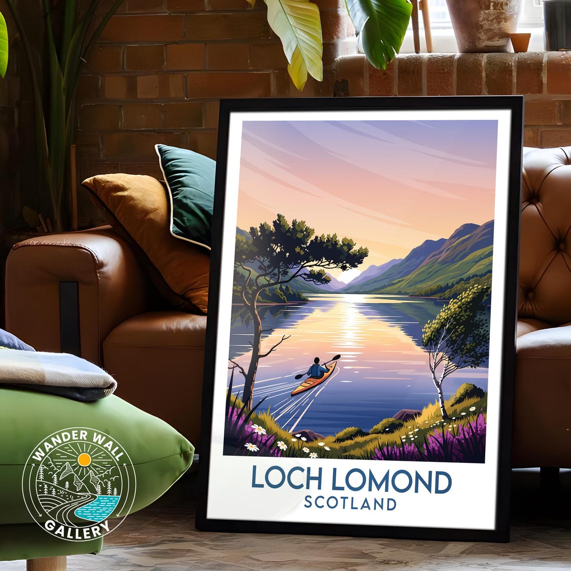 Loch Lomond Scotland Sunset Kayaking Mountain Lake Paddler Poster - Image 6