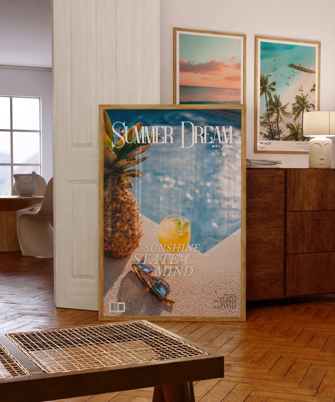 Summer Dream Sunshine State of Mind Pineapple Poolside Poster - Image 3