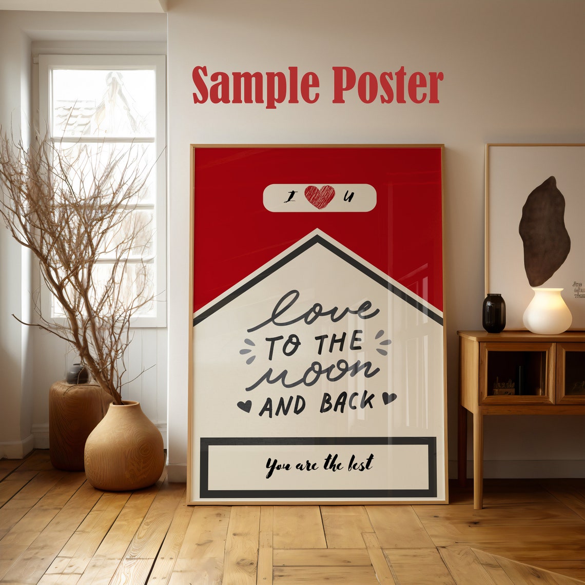 Custom Text Personalized Quote House Retro Style Template Poster - Image 2