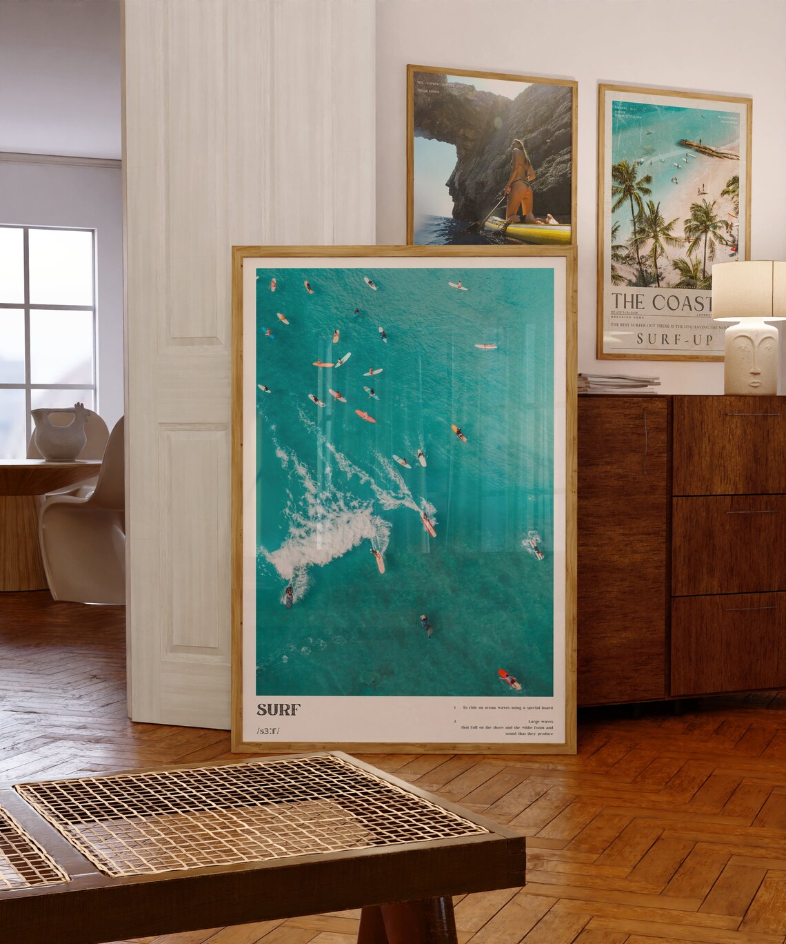 Surf Wall Art Coastal Surf Up Poster Print - Image 2