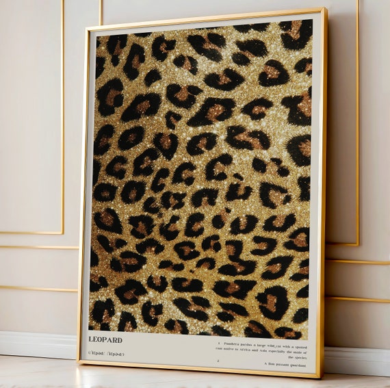 Leopard Pattern Poster Print, Bedroom Wall Decor