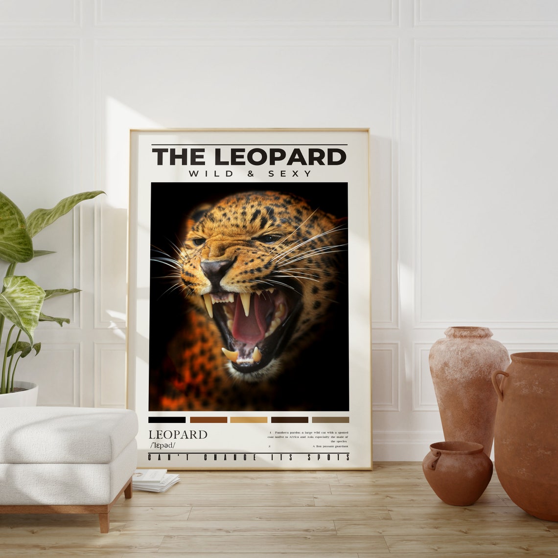 Leopard Wall Art Leopard Definition Print Preppy Above Bed Bedroom Wall Decor Aesthetic Trendy Leopard Photography Poster - Image 2