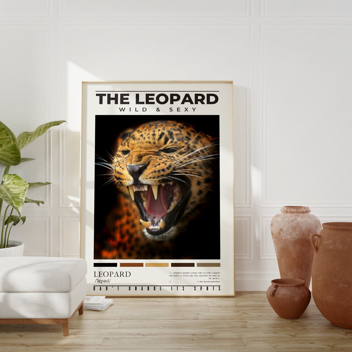 The Leopard Wild and Sexy Snarling Big Cat Closeup Photo Poster - Image 2