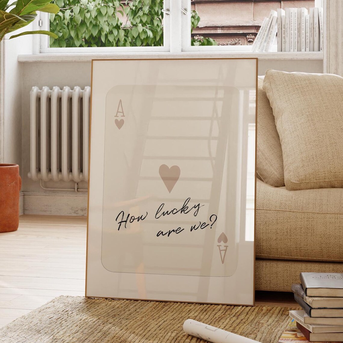 Trendy Ace Of Hearts How Lucky Are We Poster