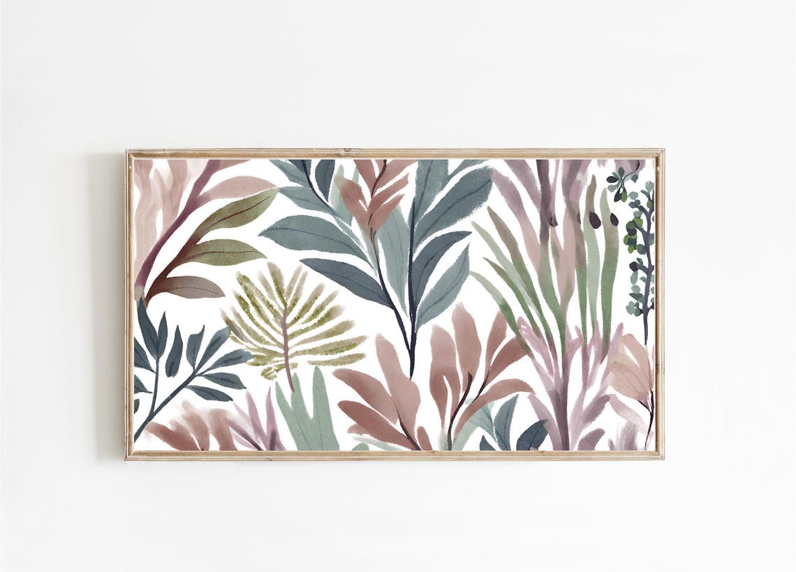 Watercolor Leafy Branches Green Botanical Modern Farmhouse Wall Art