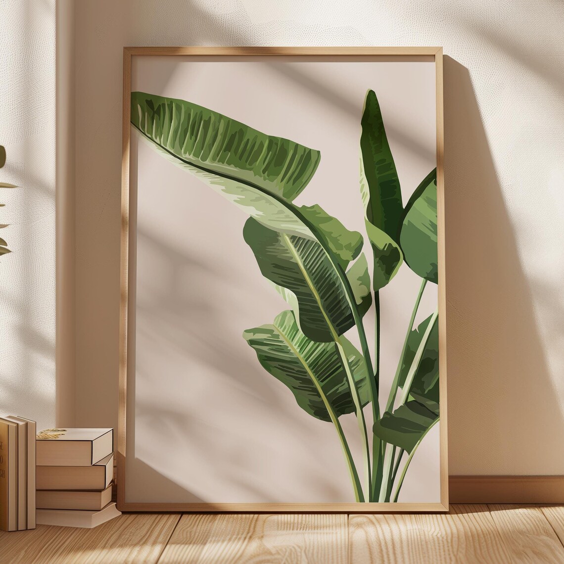 Tropical Banana Leaf Botanical Abstract Wall Art Print