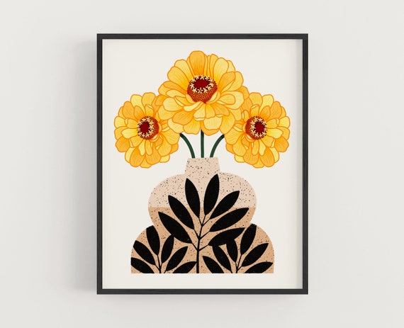 Flowers in Vase, Series III Botanical Art Print