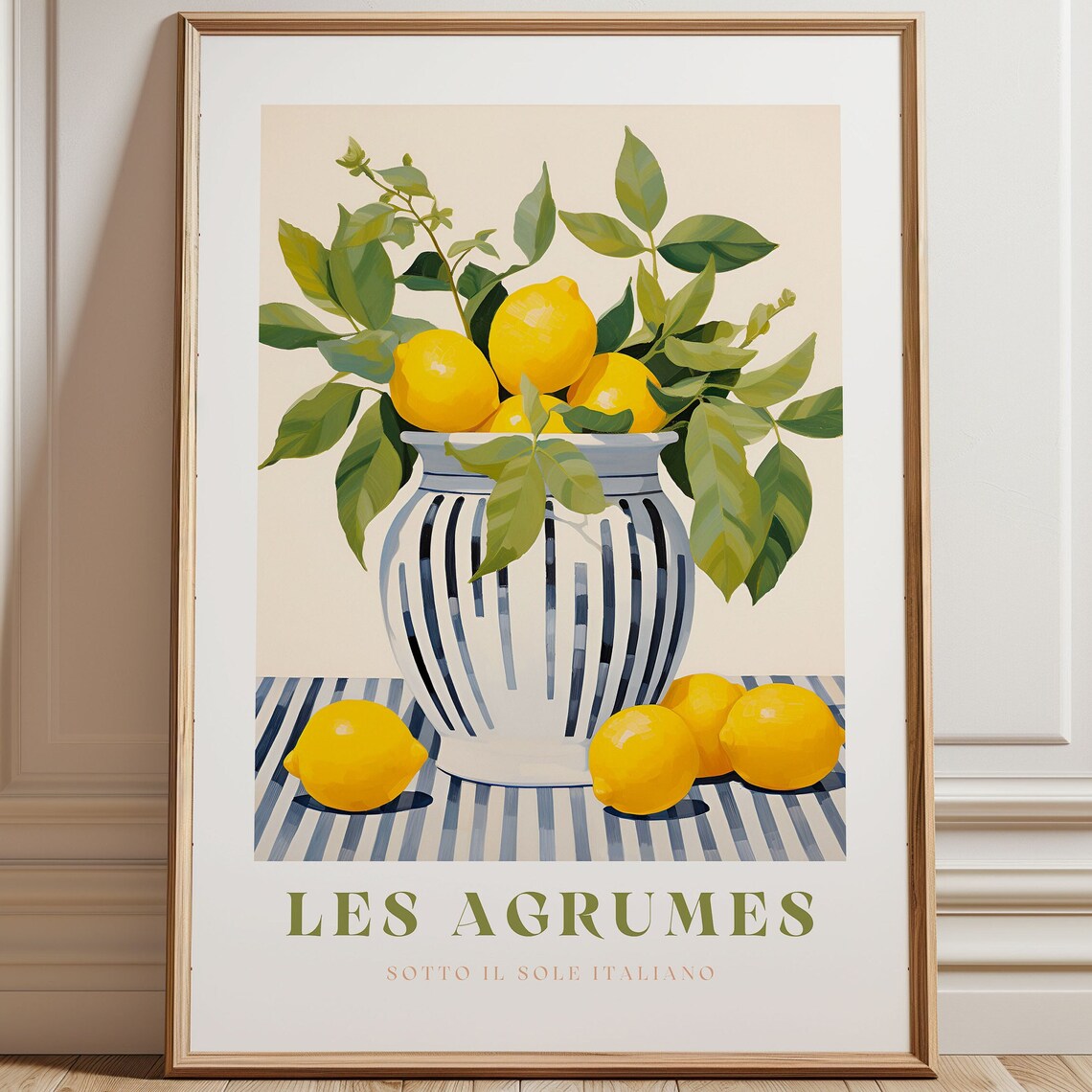 Italian Lemon Print, Sorrento Citrus Art Print