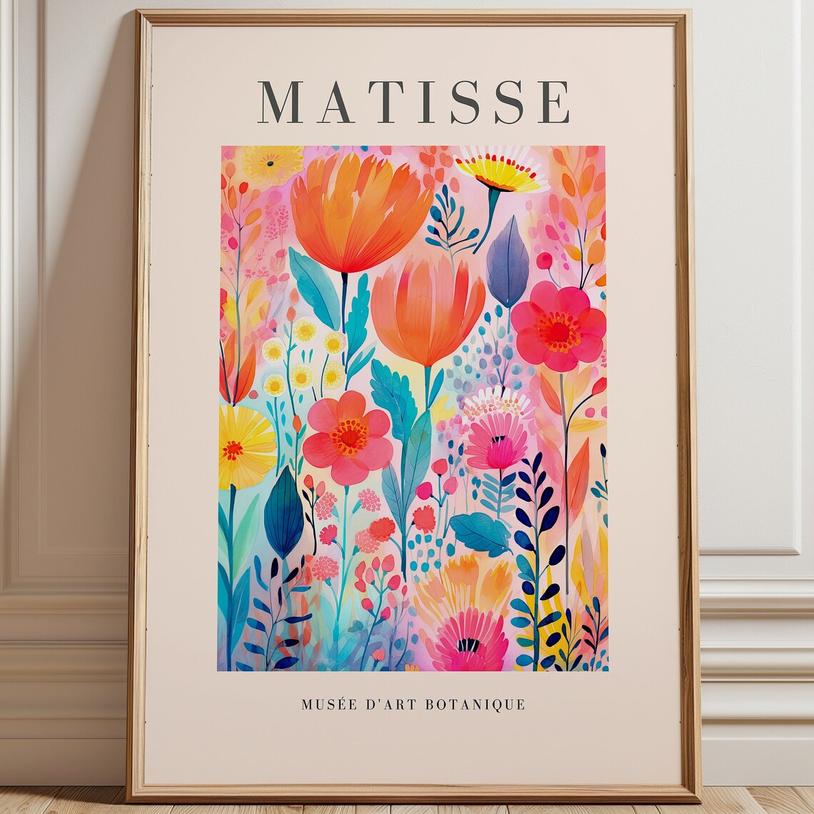 Matisse Flowers, Mid-Century Modern Wall Art
