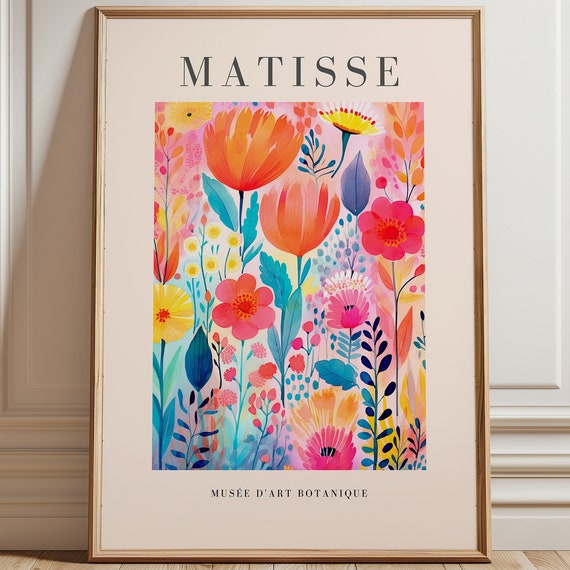 Matisse Flowers, Mid-Century Modern Wall Art