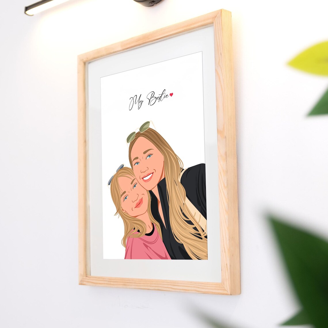 Custom Best Friend Portrait, Personalized Art Print - Image 3