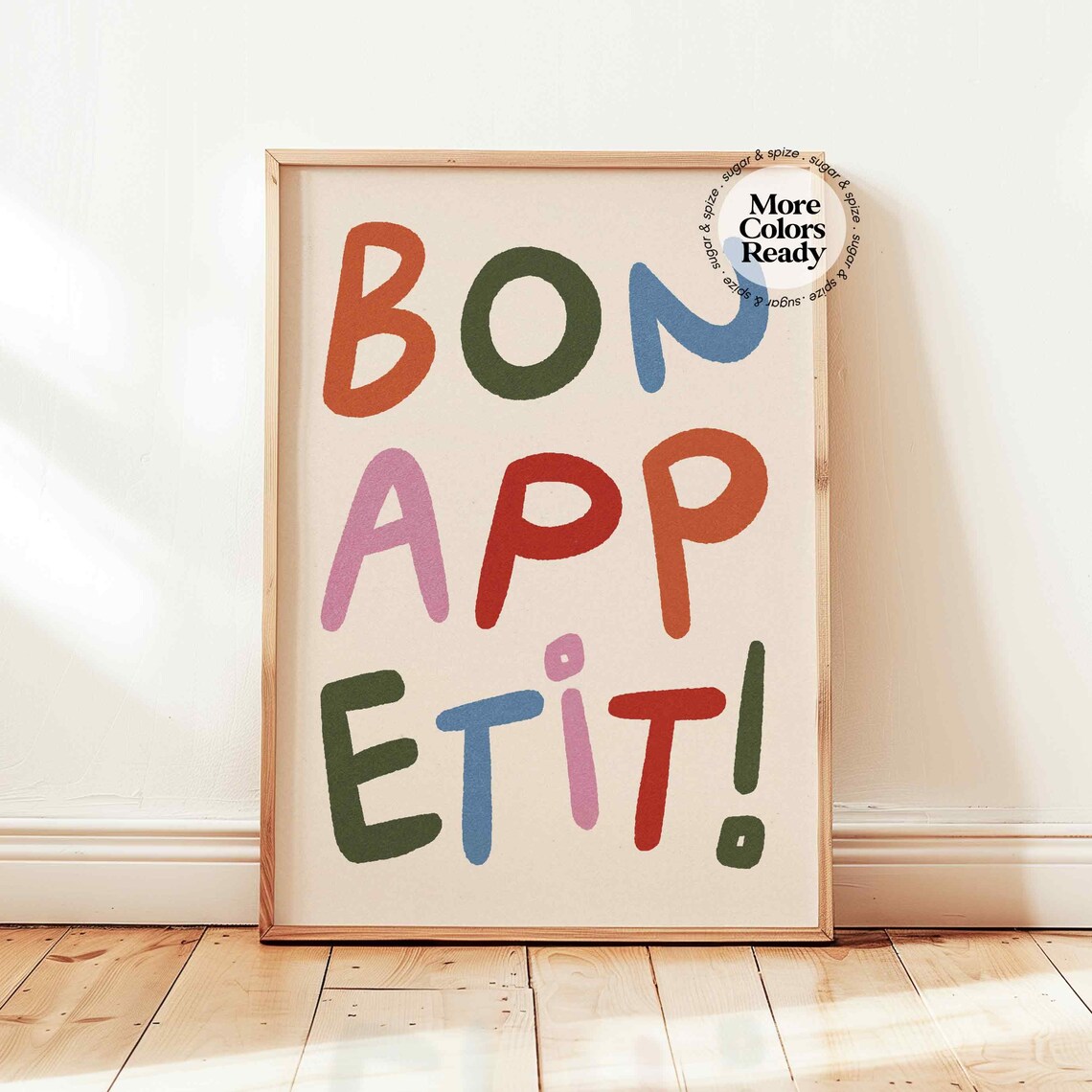 Bon Appetit Hand Drawn Modern Kitchen Art Print