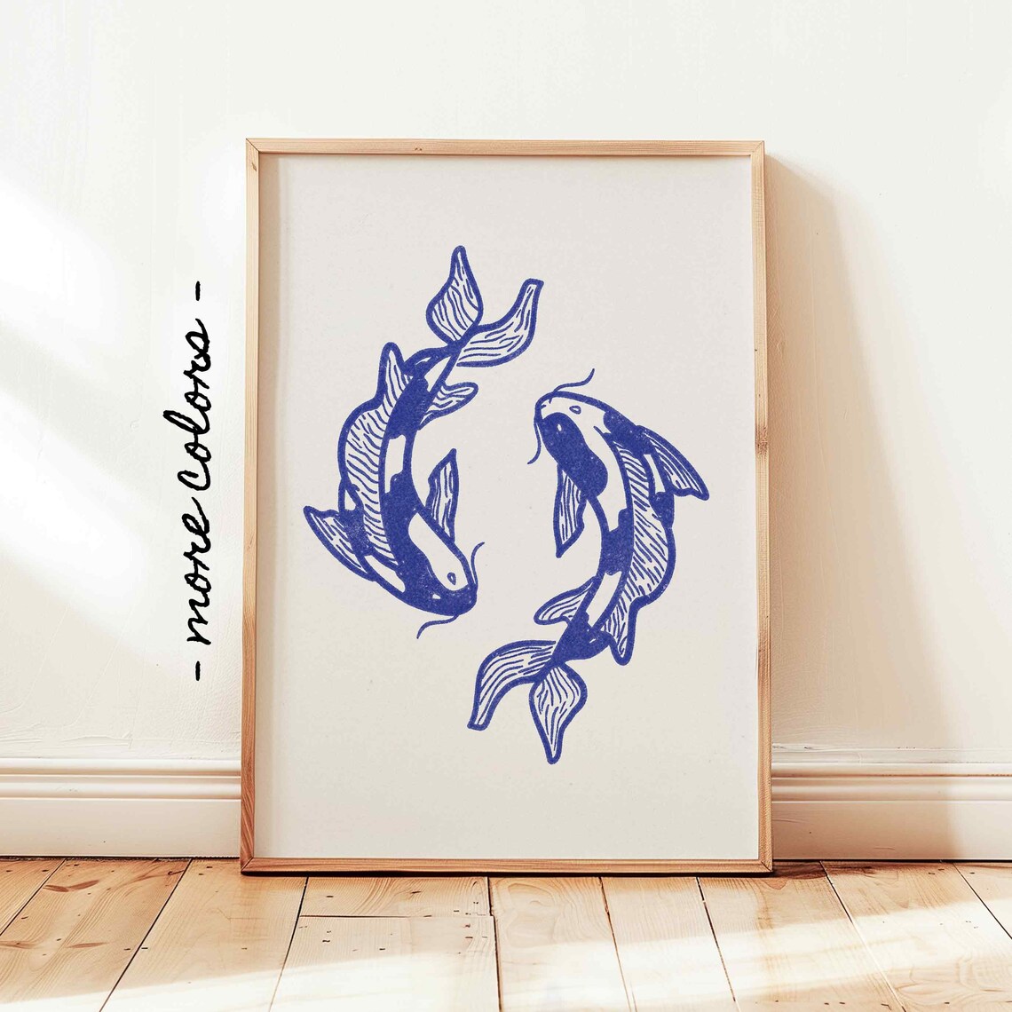 Koi Fish Print, Japandi Japanese Decor Art Print