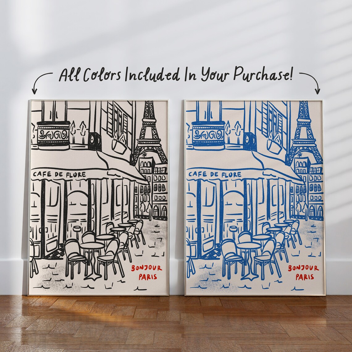 Paris City Print, Retro Eiffel Tower Travel Poster - Image 2