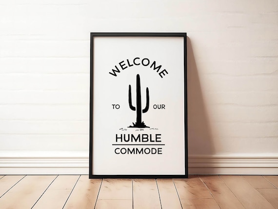 Western Bathroom Humble Commode Humor Poster