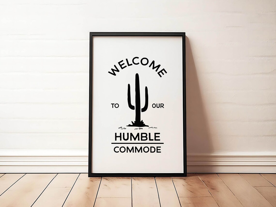 Western Bathroom Humble Commode Humor Poster