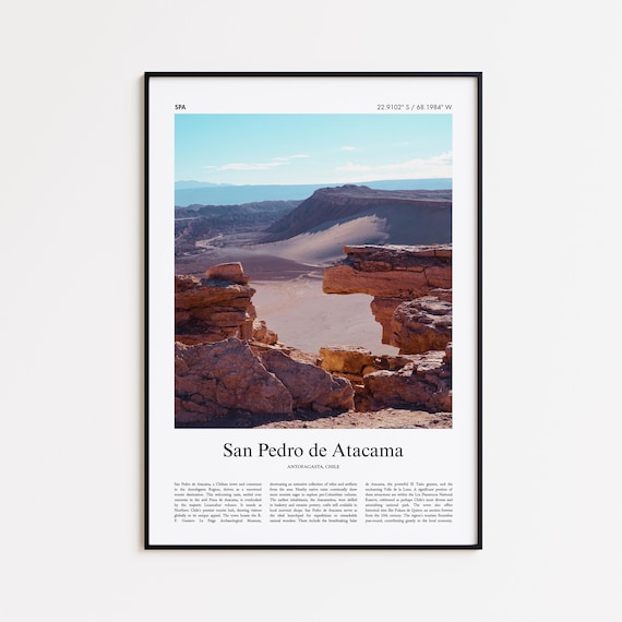 San Pedro De Atacama Color Print Real Photo Poster Travel Gift Antofagasta Chile