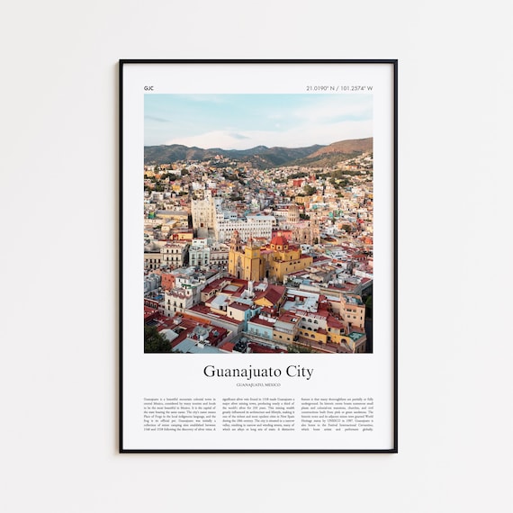 Guanajuato City Color Print Real Photo Poster Travel Gift Mexico