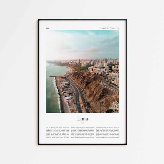 Lima Color Print Real Photo Poster Travel Gift Peru Minimal City Wall Art