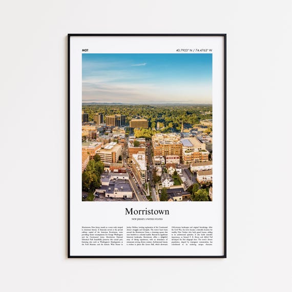Morristown Color Print Real Photo Poster Travel Gift New Jersey United States Usa Wall Art