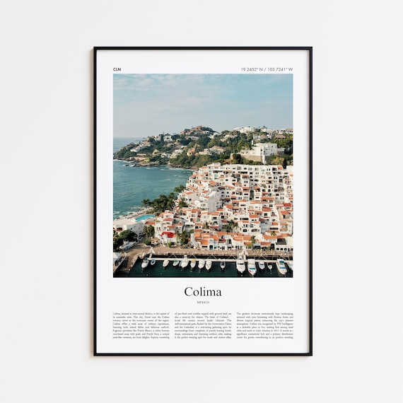 Colima Color Print Real Photo Poster Travel Gift Mexico Minimal City Wall Art
