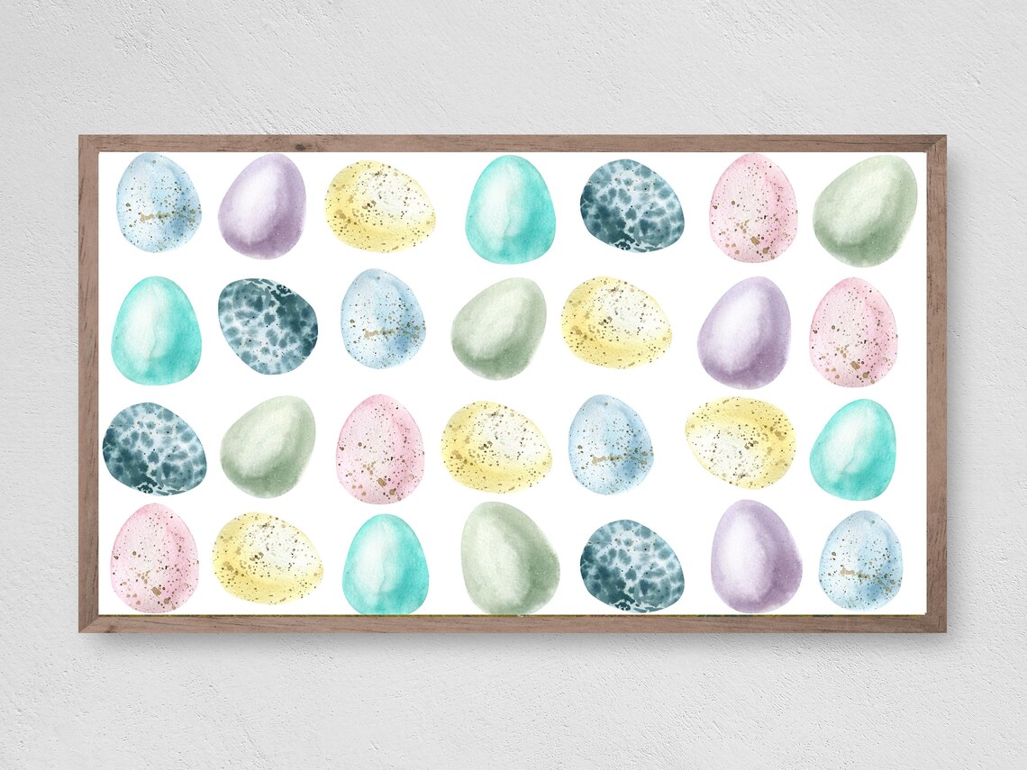 Easter Eggs Spring Art Print, Easter Decor
