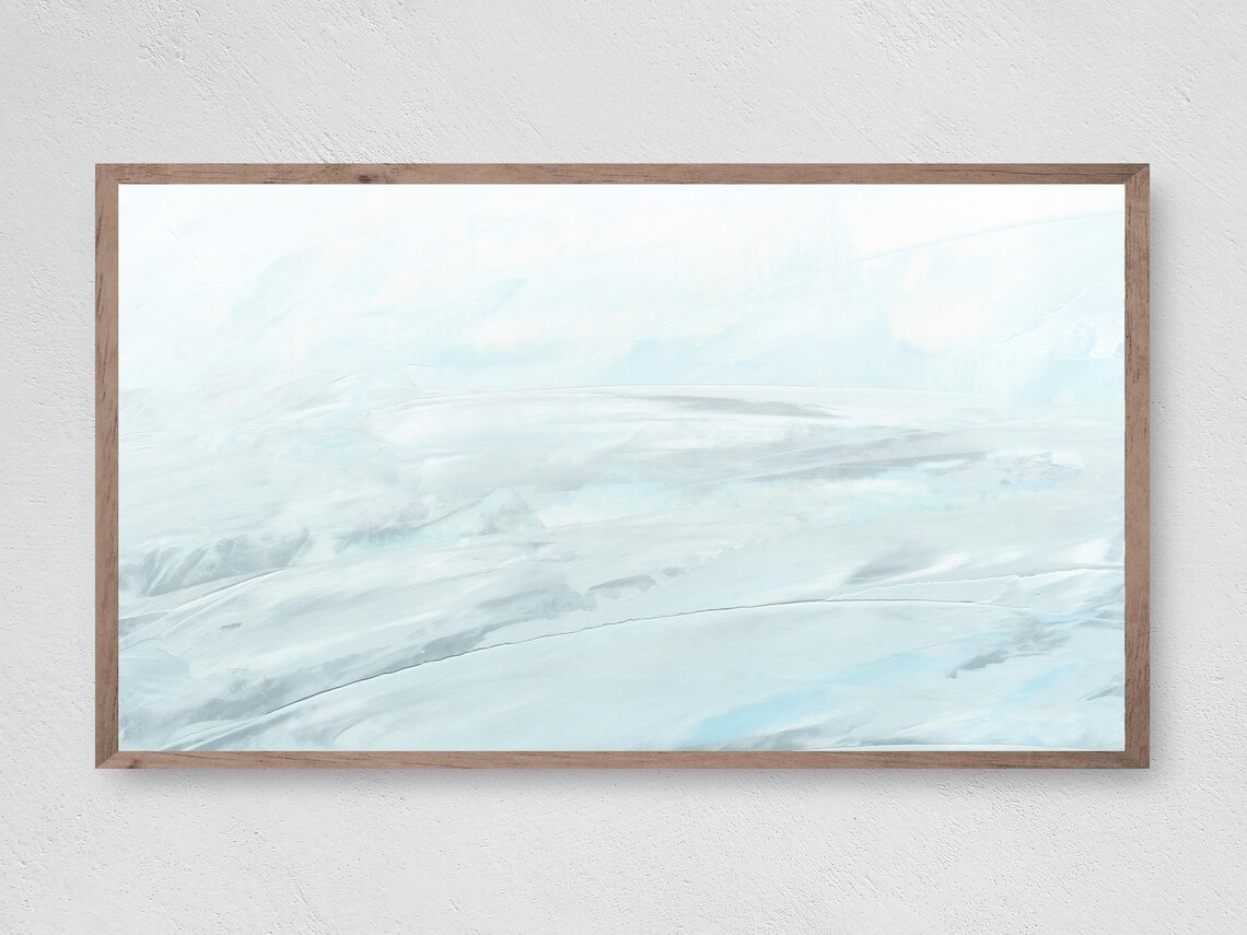 Abstract Painted Frost Oil Art Print, Modern Decor