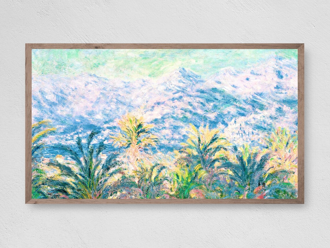 Coastal Palm Abstract Art Print, Coastal Decor