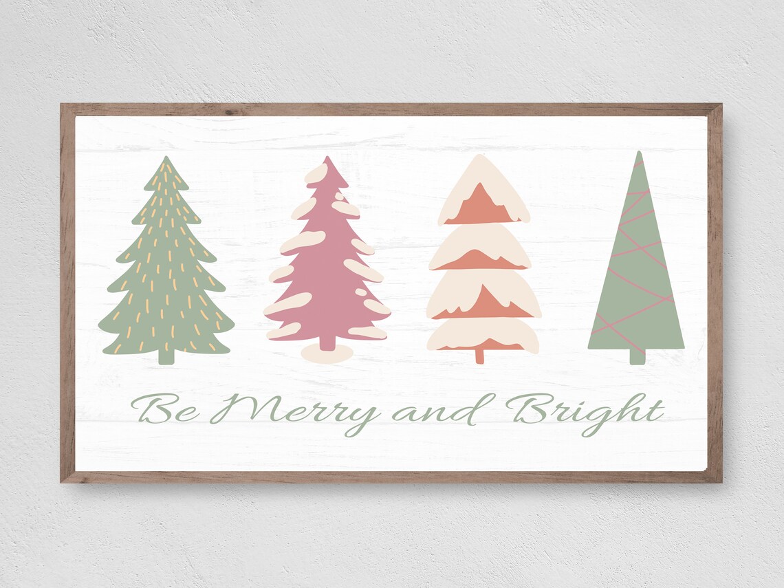 Christmas Be Merry And Bright Winter TV Art Print