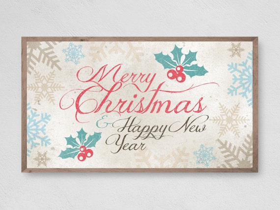 Christmas Holly Winter Art Print, Holiday Decor