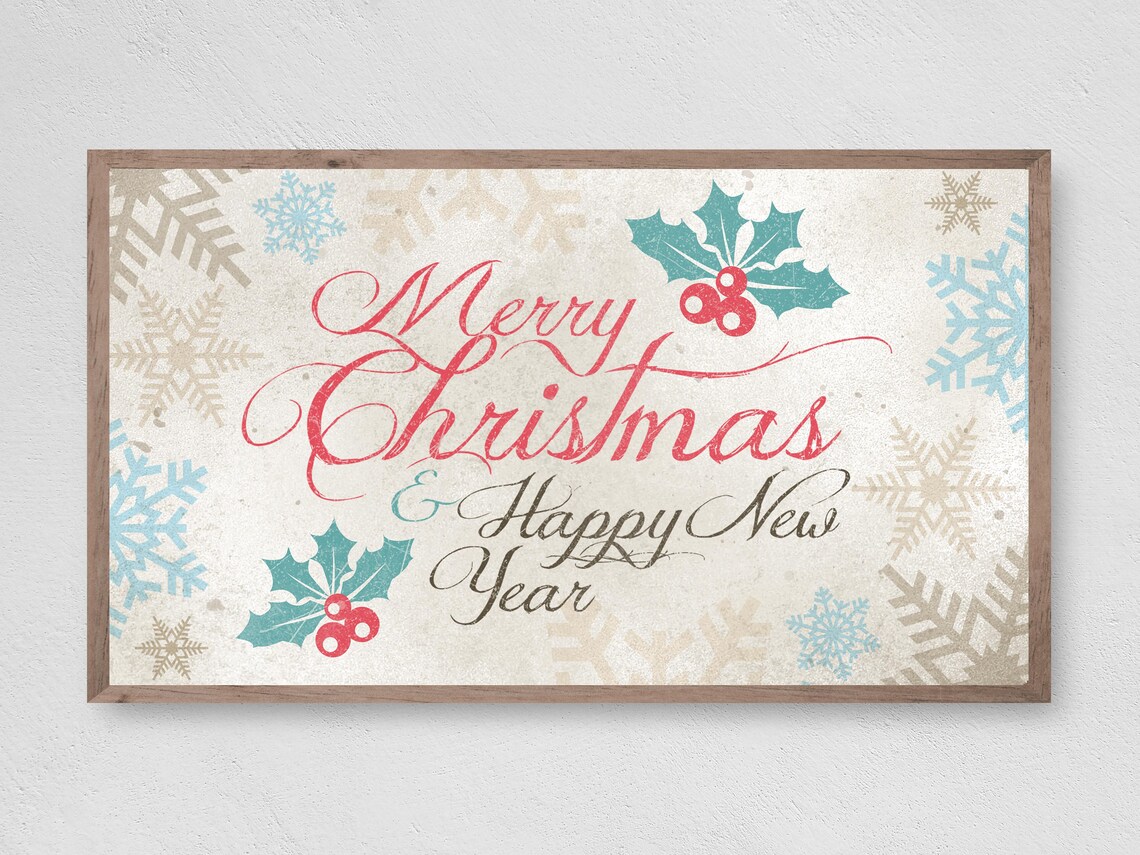 Christmas Holly Winter Art Print, Holiday Decor