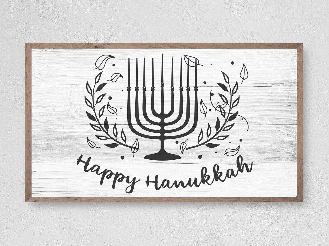 Happy Hanukkah Instant Winter Wall Art Print