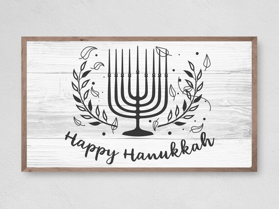 Happy Hanukkah Instant Winter Wall Art Print