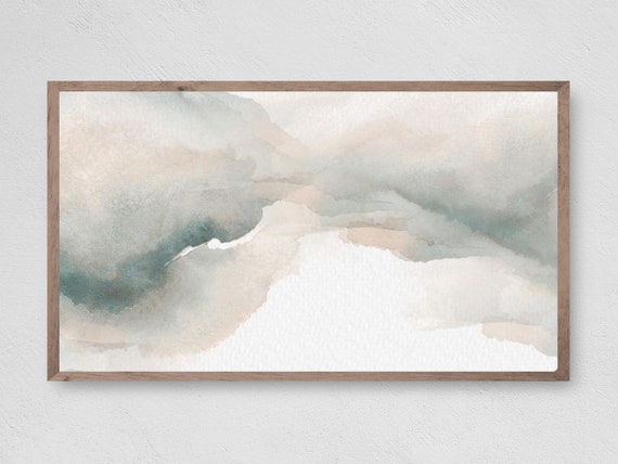 Clouds At Dawn Watercolor Abstract Art Print