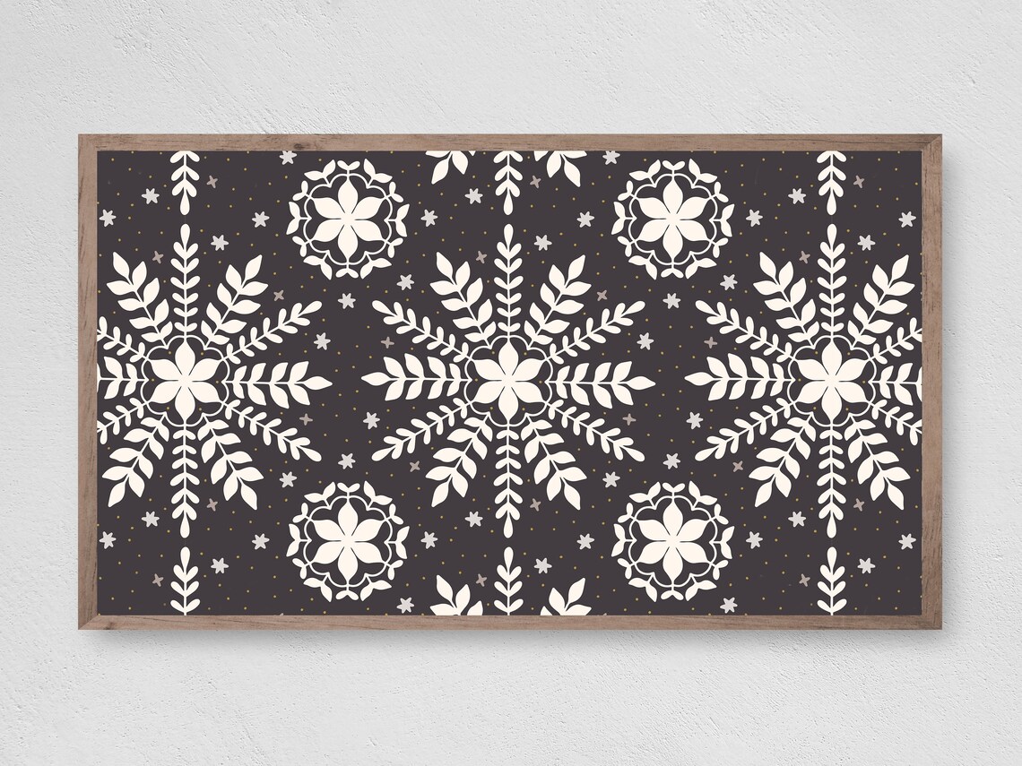 Christmas Modern Snowfall Art Print, Holiday Decor
