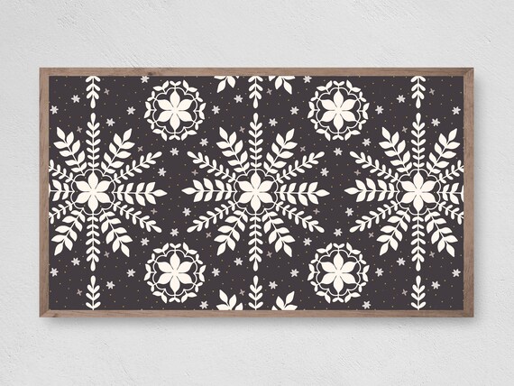 Christmas Modern Snowfall Art Print, Holiday Decor