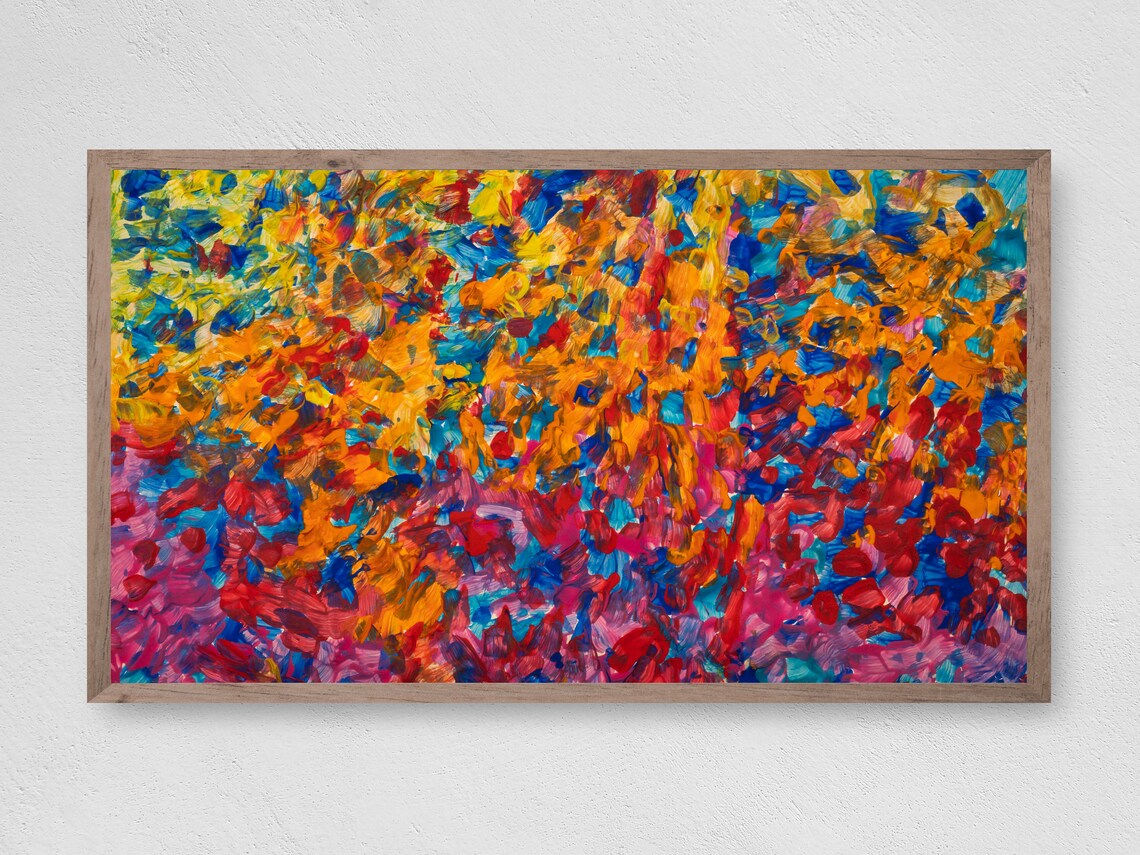 Frame TV Art, Colorful Abstract Art Print