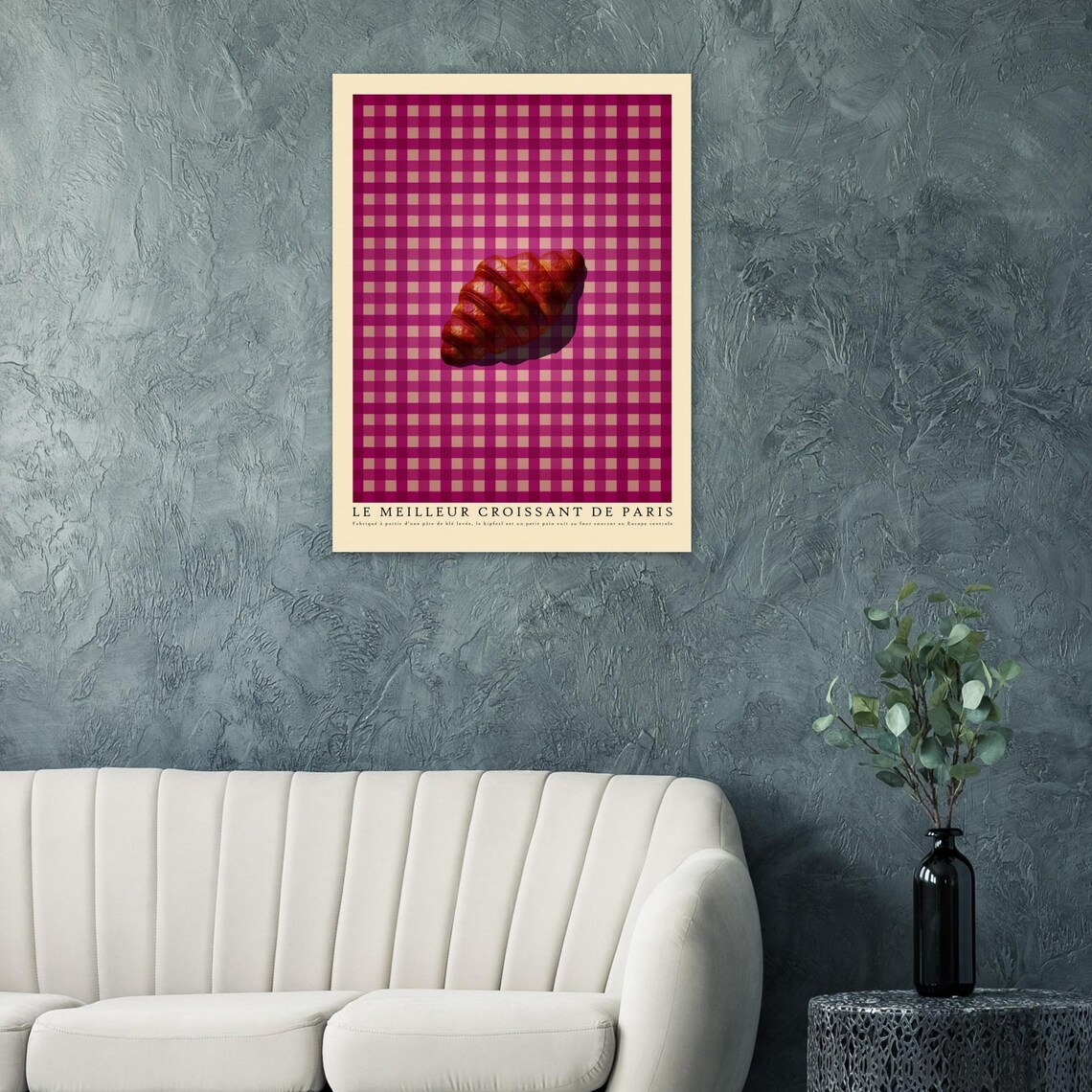 Artistic Croissant Poster, Modern Kitchen Decor - Image 4