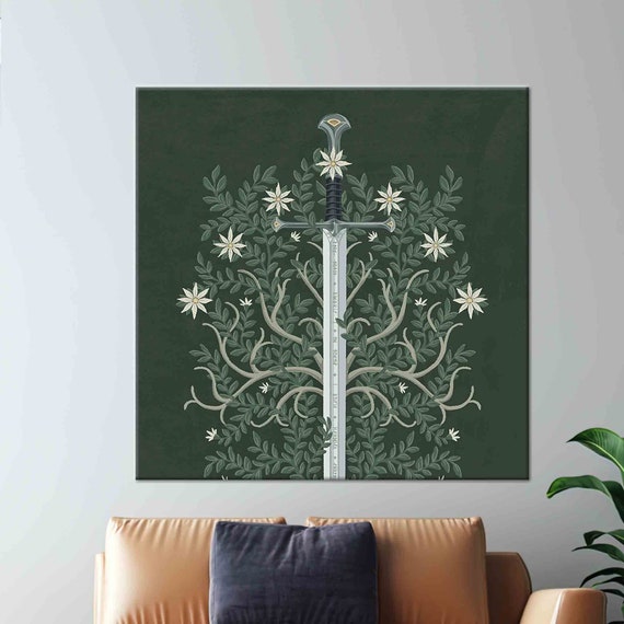 Gollum 3D Glass Art Green Wallpaper Poster