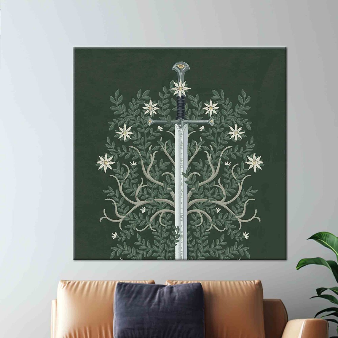 Gollum 3D Glass Art Green Wallpaper Poster