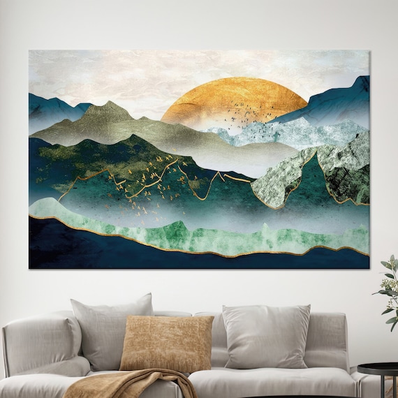 Blue Ridge Mountain Abstract Wall Art Print
