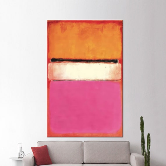 Mark Rothko-Inspired Orange and Pink Art Print