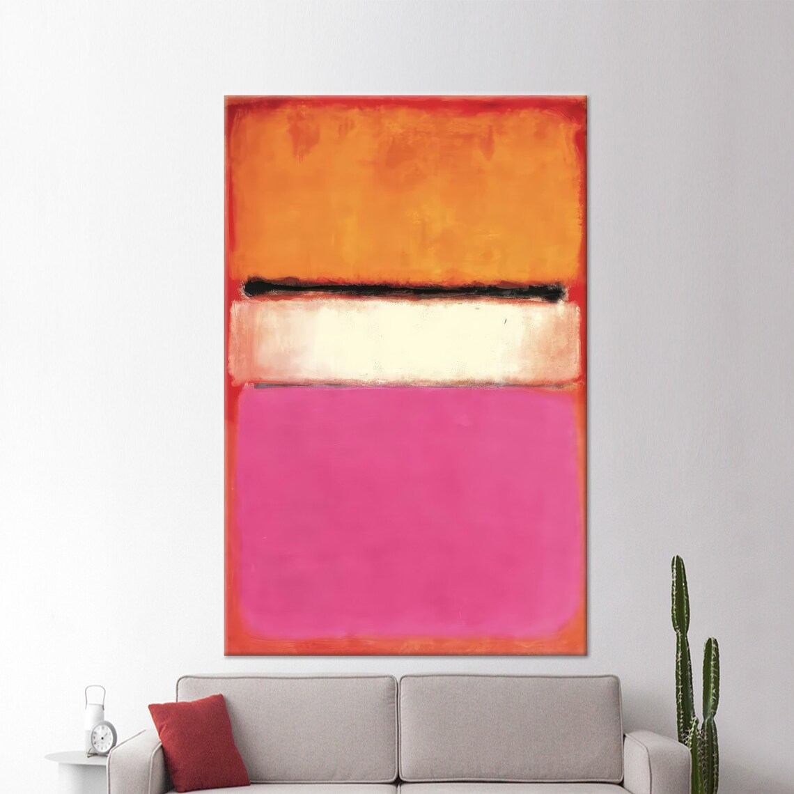 Mark Rothko-Inspired Orange and Pink Art Print