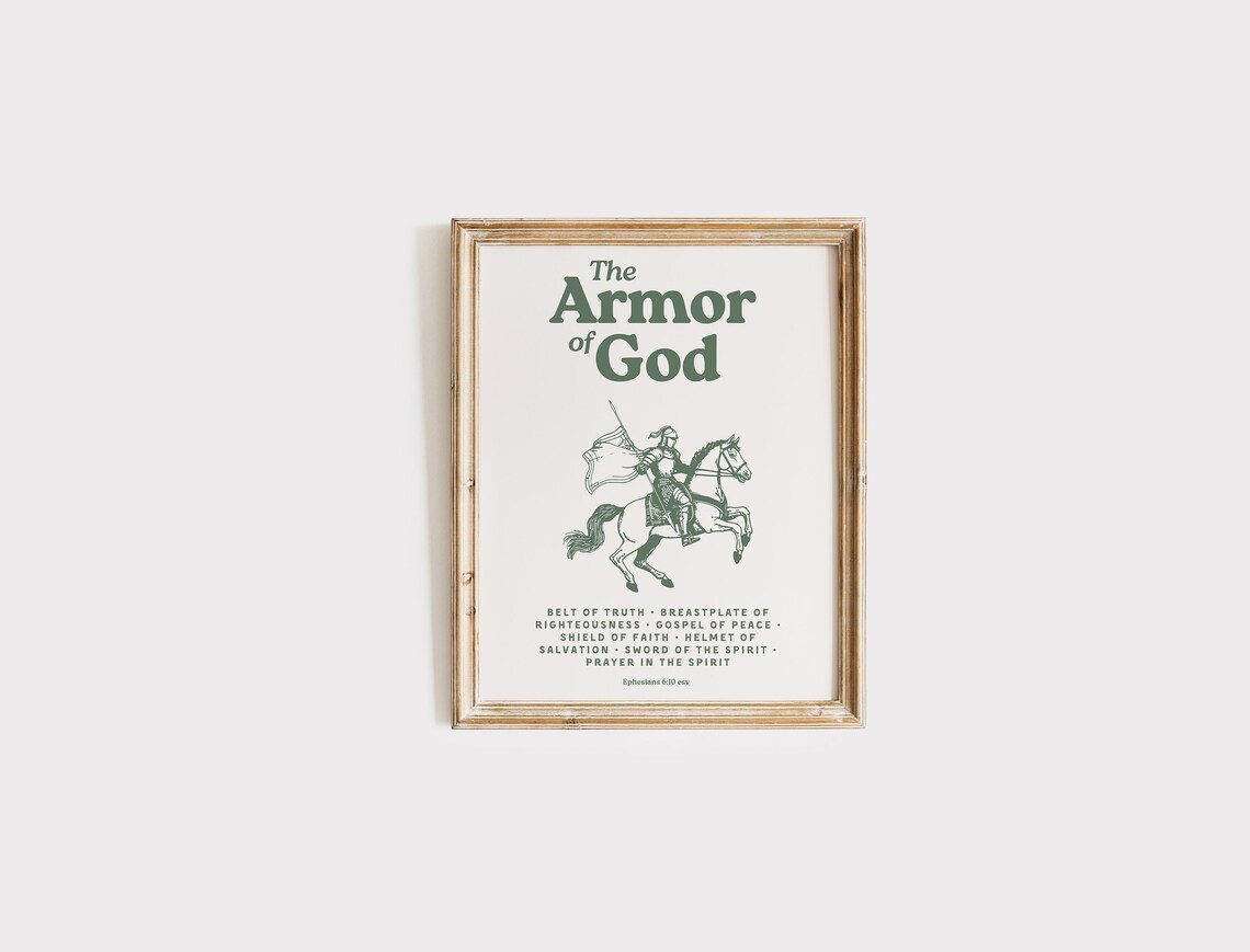 Armor Of God Vintage Christian Art Print - Image 3