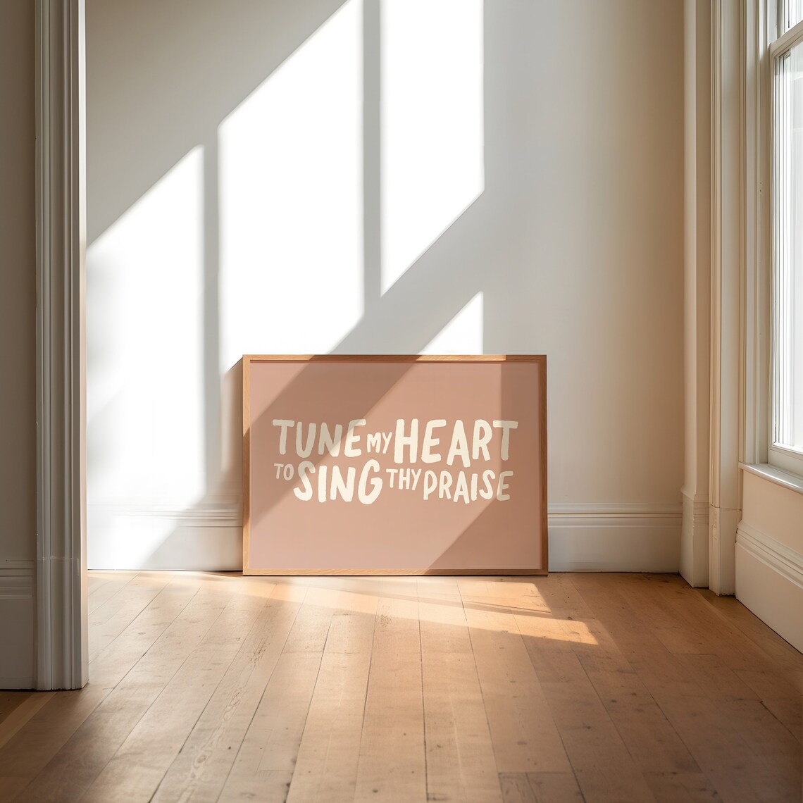 Come Thou Fount Minimalist Typography Scripture Art Print - Image 3