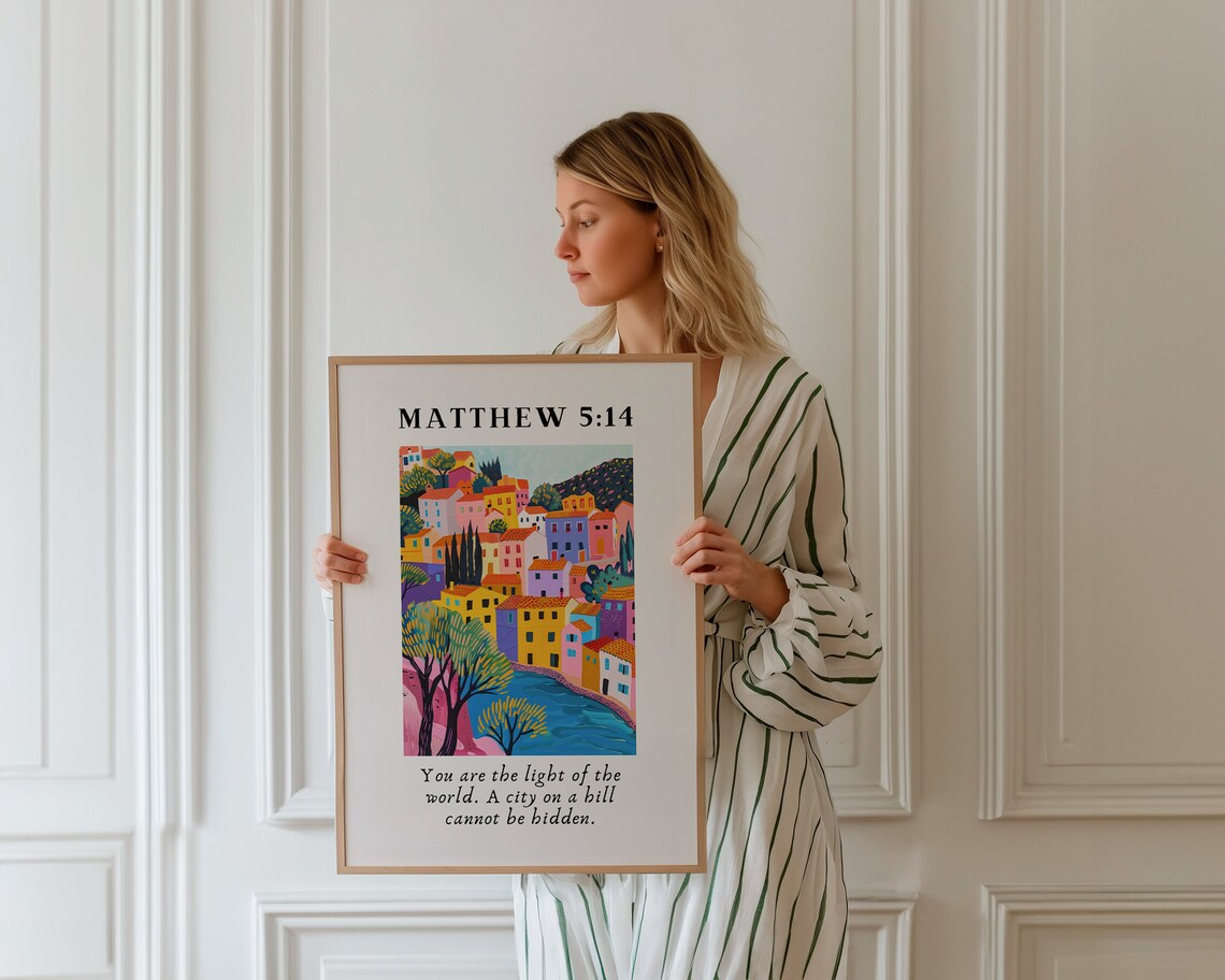 Matthew 5 14 You Are The Light Of The World City Hill Bible Poster - Image 4