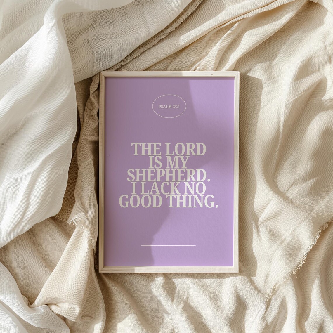 Psalm 23 Christian Quote Poster, Minimalist Decor