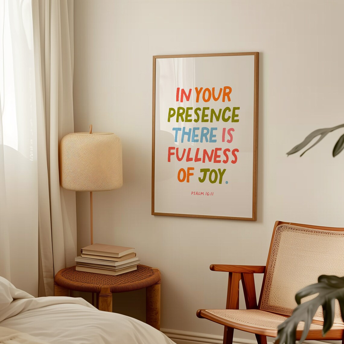 In Your Presence There Is Fullness Of Joy Psalm 16 11 Colorful Typography Wall Art - Image 4