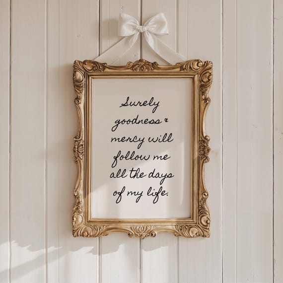Psalm 23 Wall Art Quote Christian Wall Art Bible Verse Home Decor Trendy Apartment Wall Art Housewarming Gift For Christian Home